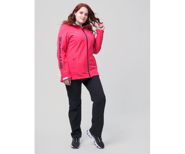 Костюм женский  большого размера розового цвета 02003R