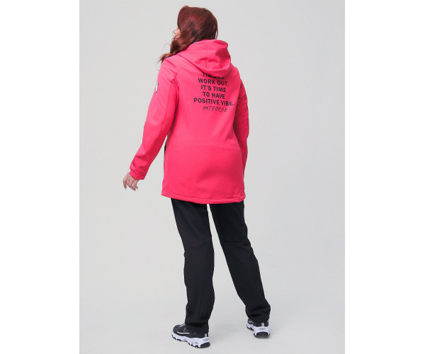 Костюм женский  большого размера розового цвета 02003R