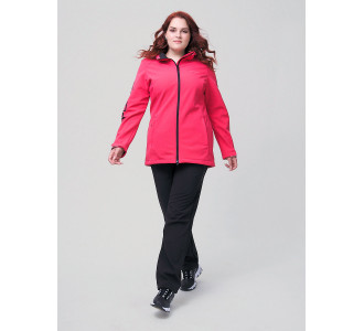 Костюм женский  большого размера розового цвета 02003R