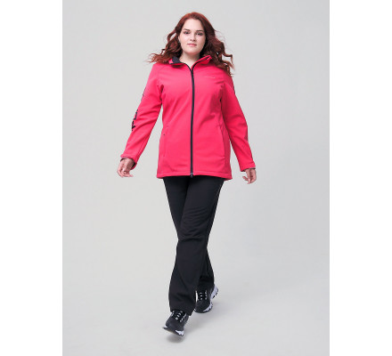 Костюм женский  большого размера розового цвета 02003R