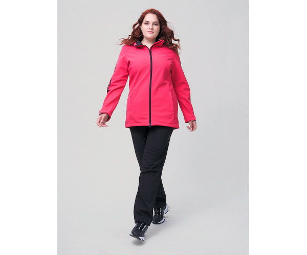 Костюм женский  большого размера розового цвета 02003R