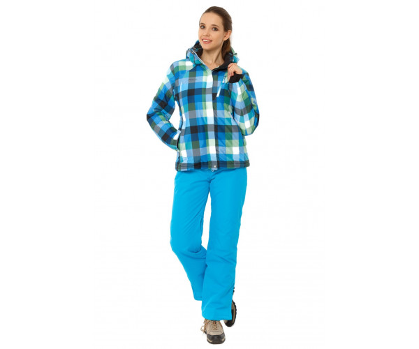 Женский зимний костюм горнолыжный голубого цвета 01807Gl