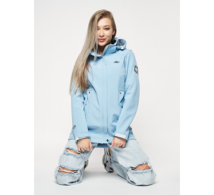 Ветровка женская  голубого цвета 20371Gl