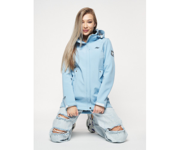 Ветровка женская  голубого цвета 20371Gl