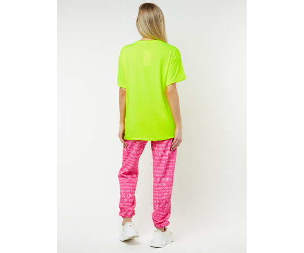 Джоггеры с футболкой салатового цвета 222065Sl
