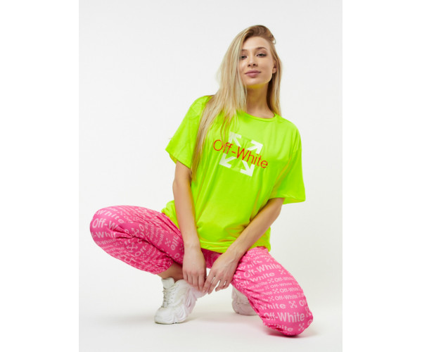 Джоггеры с футболкой салатового цвета 222065Sl