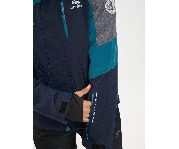 Горнолыжная куртка мужская темно-зеленого цвета 77013TZ