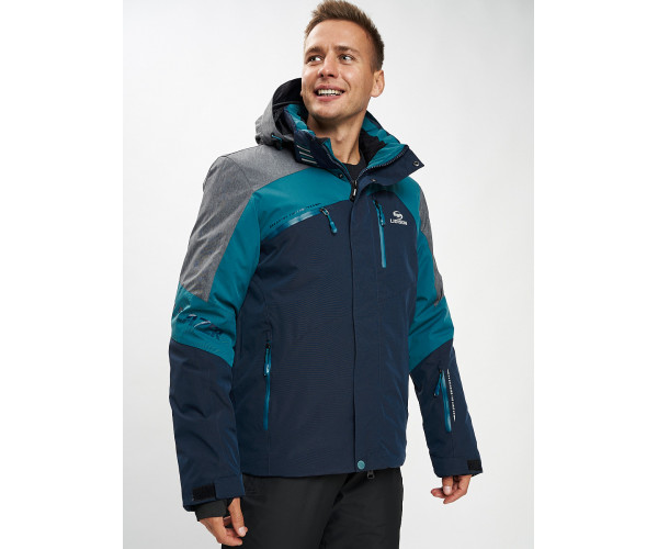 Горнолыжная куртка мужская темно-зеленого цвета 77013TZ