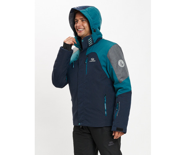 Горнолыжная куртка мужская темно-зеленого цвета 77013TZ