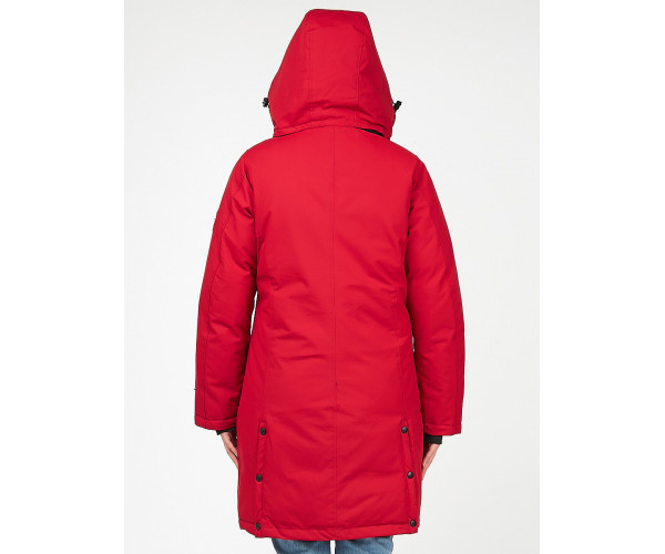 Женская зимняя парка малинового цвета 1806M