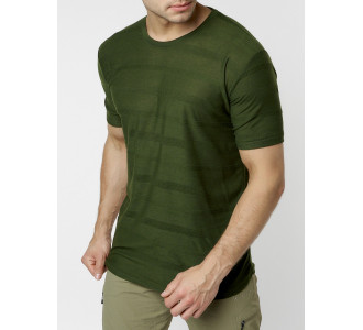 Мужская футболка однотонная хаки цвета 221488Kh