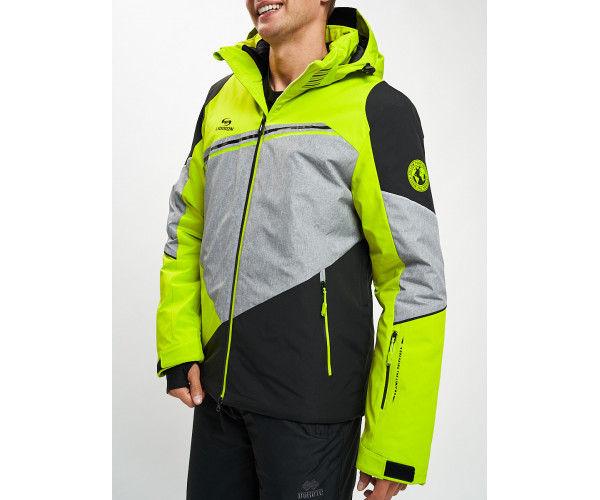 Горнолыжная куртка мужская зеленого цвета 77016Z