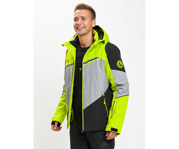 Горнолыжная куртка мужская зеленого цвета 77016Z