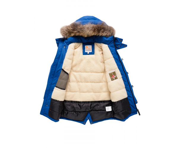 Парка зимняя Valianly для мальчика синего цвета 9037S