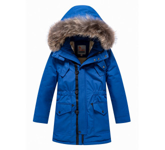 Парка зимняя Valianly для мальчика синего цвета 9037S