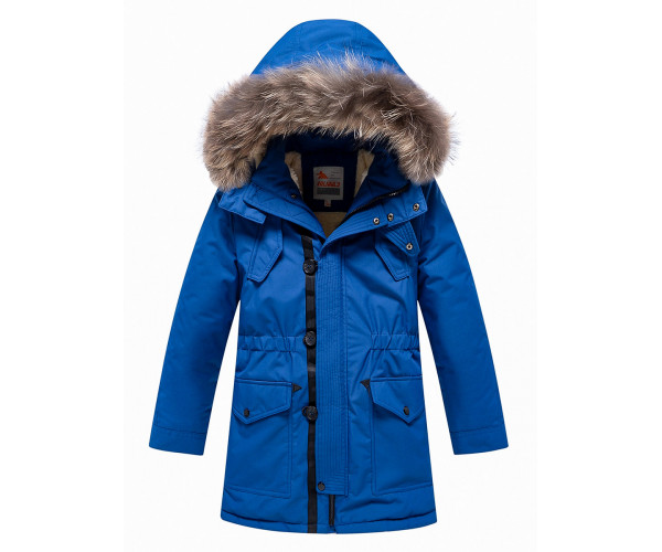 Парка зимняя Valianly для мальчика синего цвета 9037S