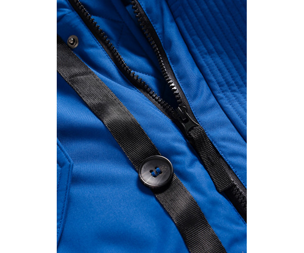 Парка зимняя Valianly для мальчика синего цвета 9037S