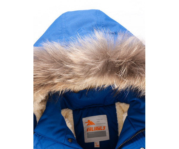 Парка зимняя Valianly для мальчика синего цвета 9037S