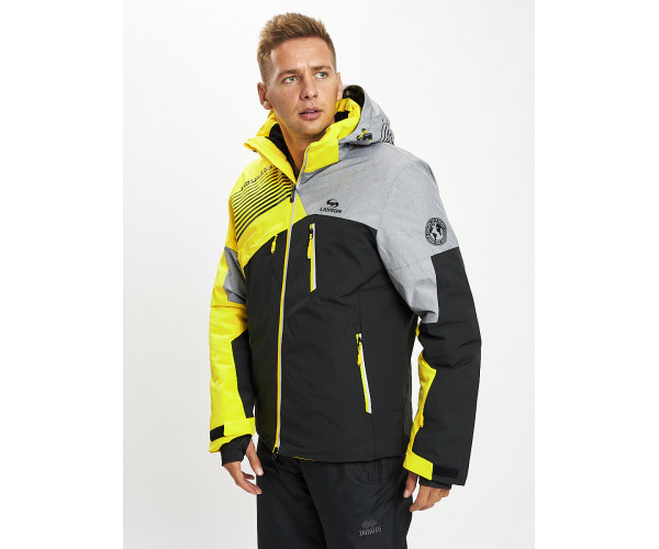 Горнолыжная куртка мужская желтого цвета 77019J