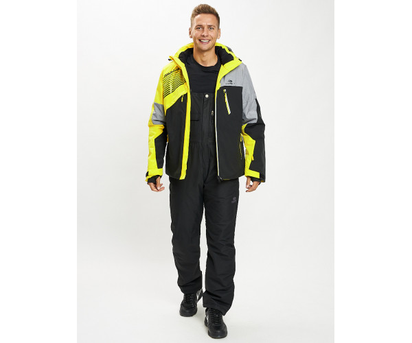 Горнолыжная куртка мужская желтого цвета 77019J