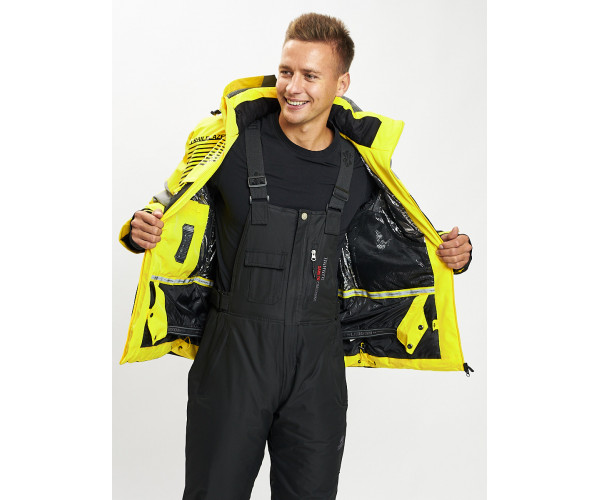 Горнолыжная куртка мужская желтого цвета 77019J