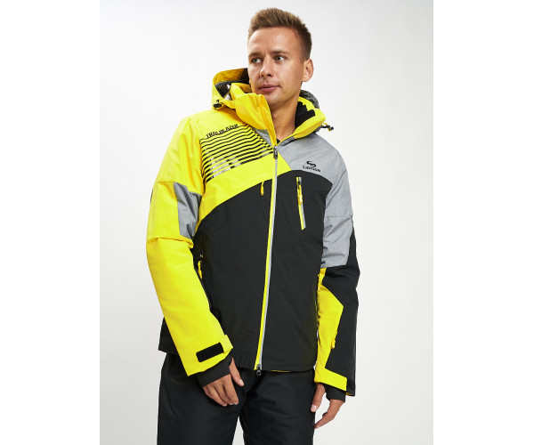 Горнолыжная куртка мужская желтого цвета 77019J
