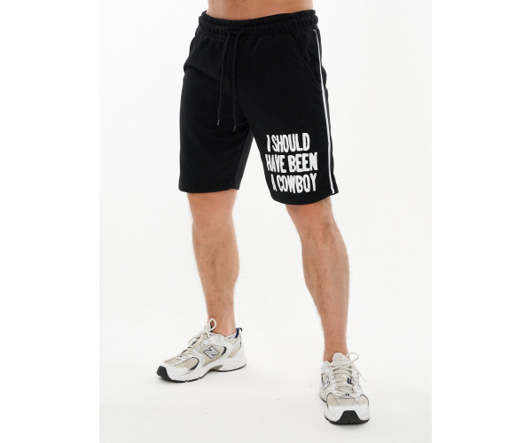 Костюм шорты и футболка черного цвета 223021Ch