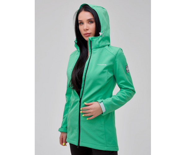 Костюм женский softshell зеленого цвета 02023Z