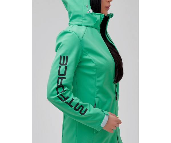 Костюм женский softshell зеленого цвета 02023Z