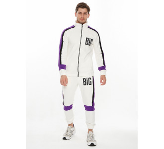 Спортивный костюм трикотажный белого цвета 9156Bl