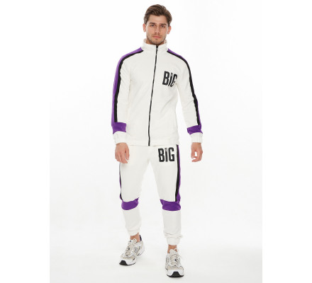 Спортивный костюм трикотажный белого цвета 9156Bl