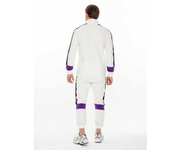 Спортивный костюм трикотажный белого цвета 9156Bl