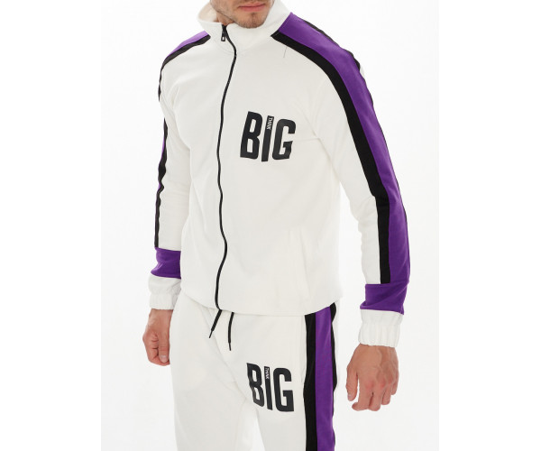 Спортивный костюм трикотажный белого цвета 9156Bl