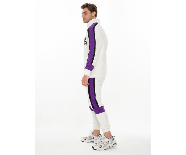 Спортивный костюм трикотажный белого цвета 9156Bl