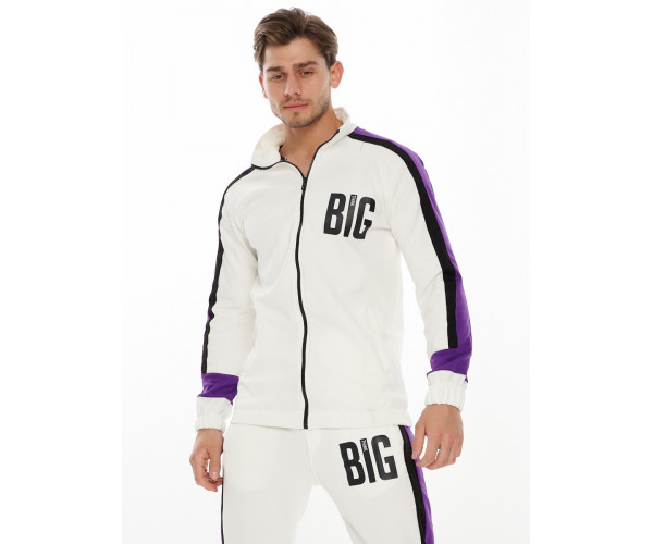 Спортивный костюм трикотажный белого цвета 9156Bl