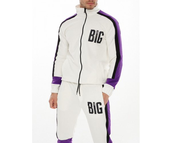 Спортивный костюм трикотажный белого цвета 9156Bl