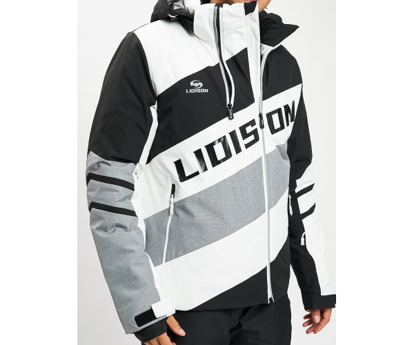 Горнолыжный костюм мужской белого цвета 077022Bl