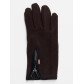 Перчатки женские на флисе темно-коричневого цвета 612TK