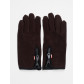 Перчатки женские на флисе темно-коричневого цвета 612TK