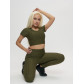 Костюм для фитнеса женский цвета хаки 2001Kh