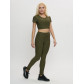 Костюм для фитнеса женский цвета хаки 2001Kh