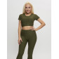 Костюм для фитнеса женский цвета хаки 2001Kh