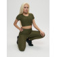 Костюм для фитнеса женский цвета хаки 2001Kh