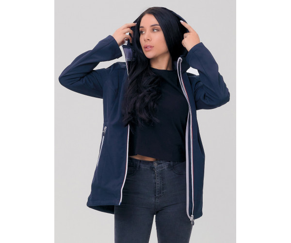 Парка женская  темно-синего цвета 2029TS