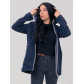 Парка женская  темно-синего цвета 2029TS
