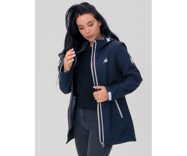 Парка женская  темно-синего цвета 2029TS