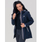 Парка женская  темно-синего цвета 2029TS