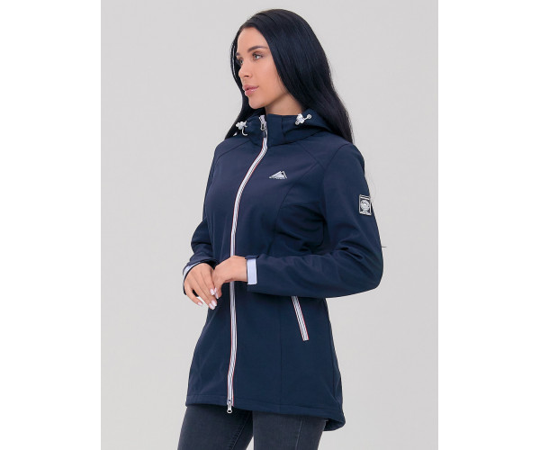 Парка женская  темно-синего цвета 2029TS