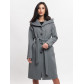 Пальто демисезонное серого цвета 42116Sr