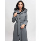 Пальто демисезонное серого цвета 42116Sr